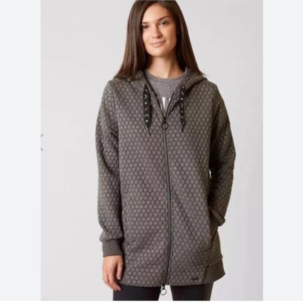 BENCH Honeycomb Jacket Full Zip Longer Length Hoodie Hoodie Grey Gray M Active
